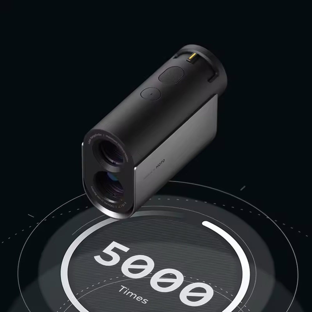 HOTO Golf Laser Rangefinder, Rangefinder with a black background and '5000' times indicator