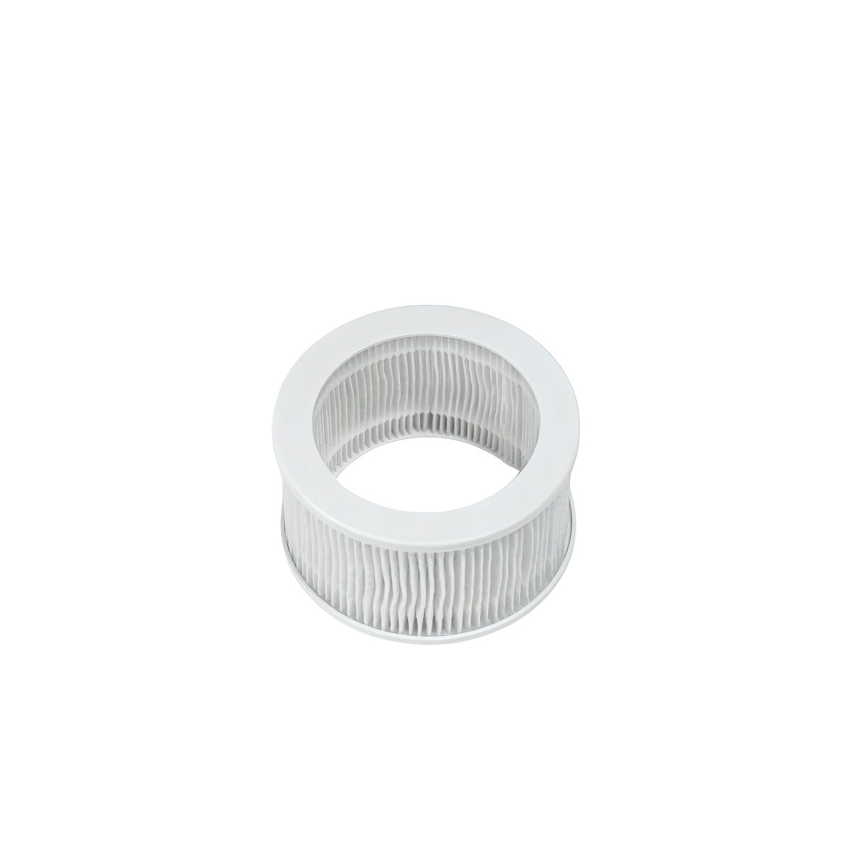 Round air filter on a white background