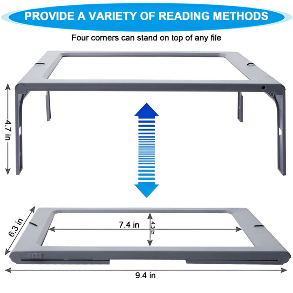 Handsfree Table Stand 3 x Foldable Reading Magnifier
