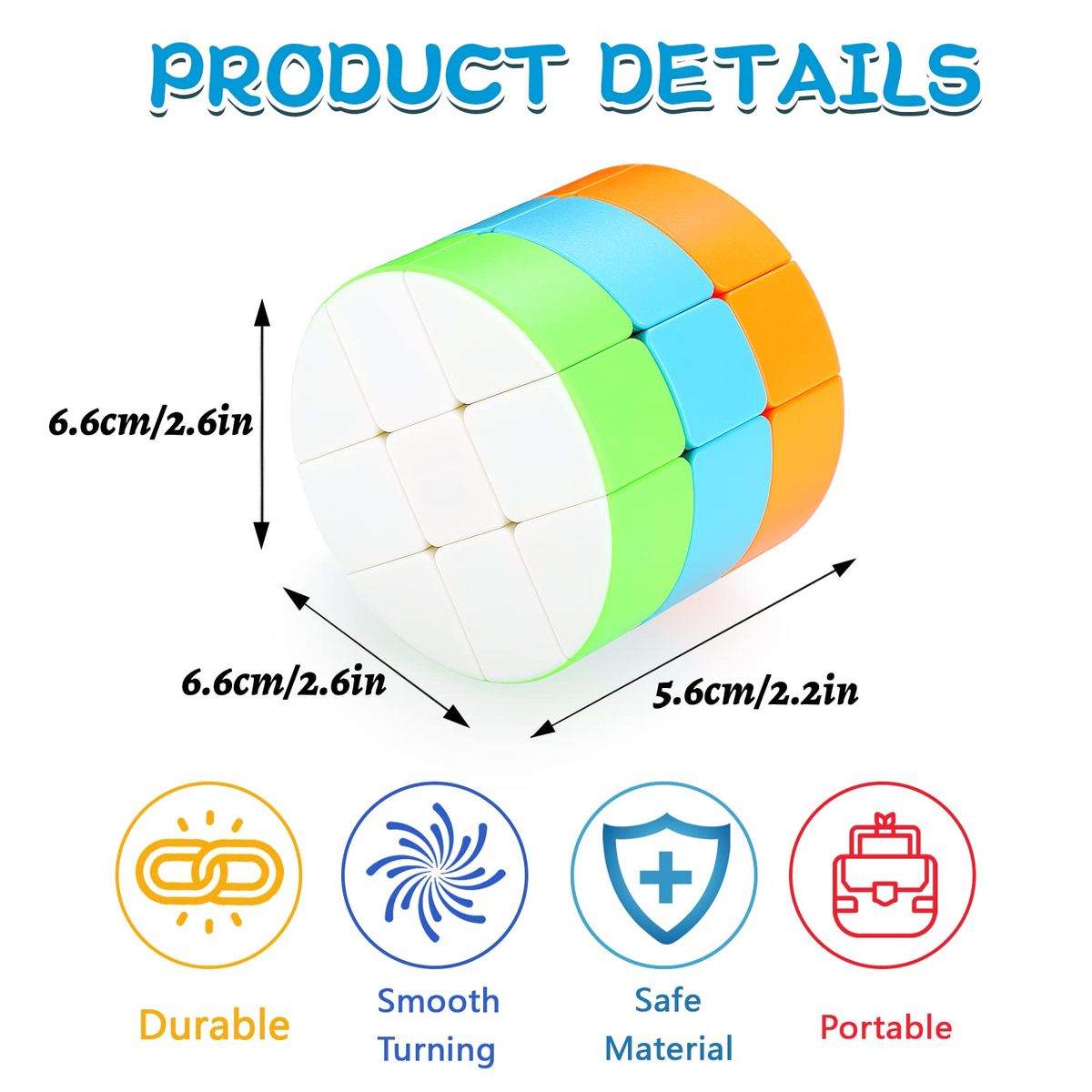 Kids Educational Muscle Memory and Colourful Fun Cylinder