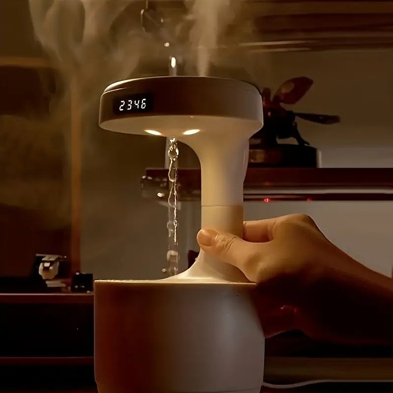 LED Anti-Gravity Humidifier Clock