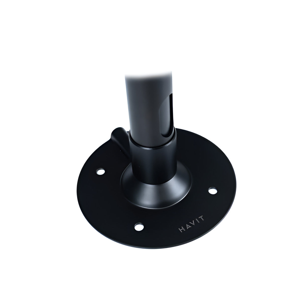 Black metal stand base with 'HAVIT' branding on a white background