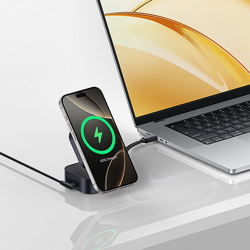 PicoGo 2-in-1 Magnetic Wireless Charger Qi2 67W extended stand for charging devices of any size