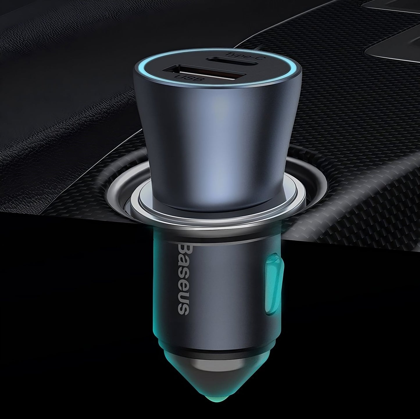 Baseus Golden Contactor Pro 40W Dual Fast Car Charger & Cable