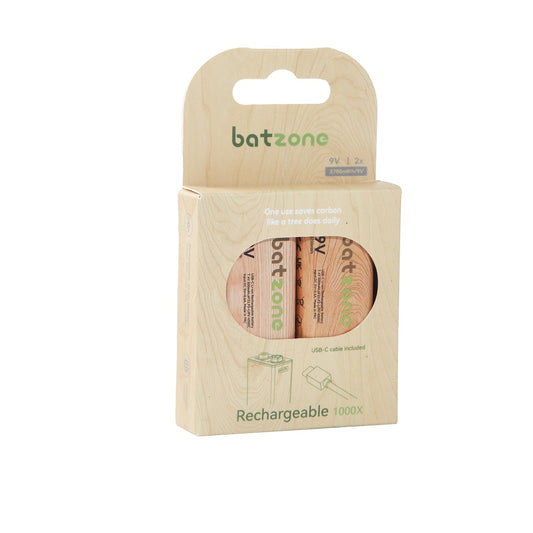 batzone rechargeable batteries packaging on a white background