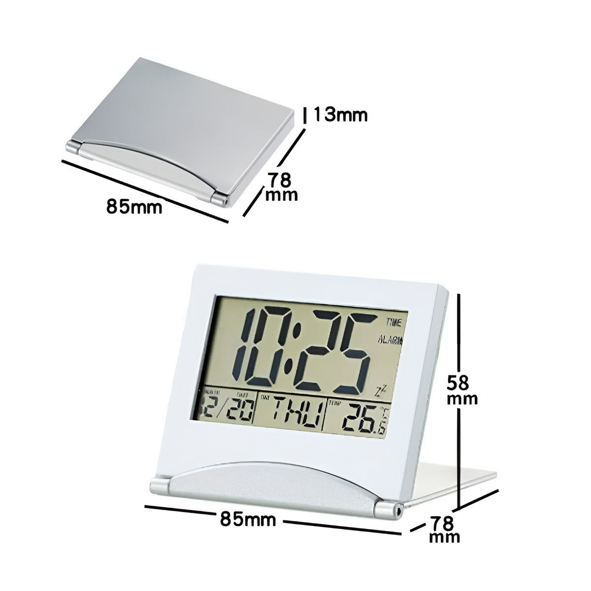 Foldable Compact Desk Clock