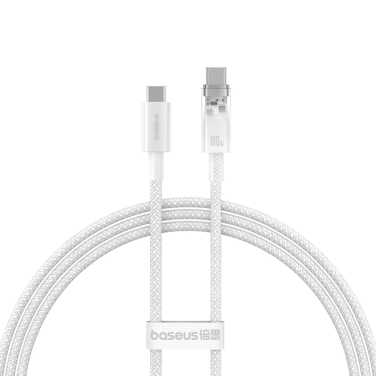 Baseus Explorer Series Fast Charging Cable with Smart Temperature Control Type C to Type C 100W 1m stellar white