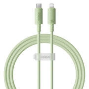 Baseus Habitat Series Fast Charging Cable Type C to iP 20W 1m Natural Green On white background
