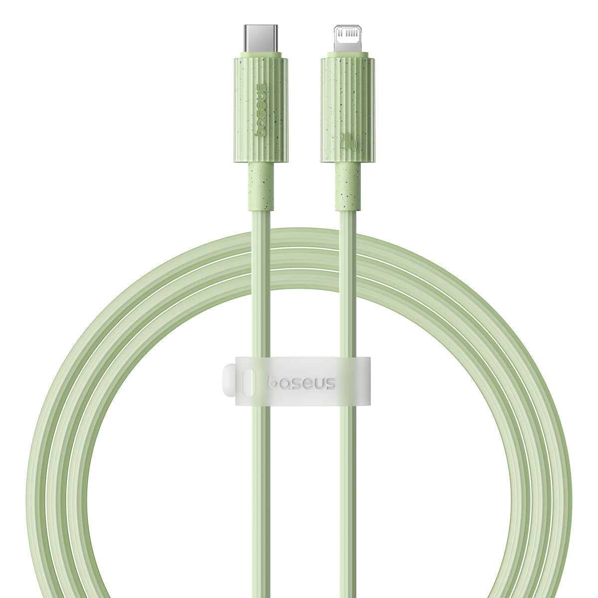 Baseus Habitat Series Fast Charging Cable Type C to iP 20W 1m Natural Green On white background