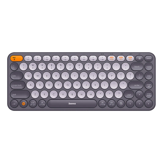 Baseus K01A Wireless Tri-Mode Keyboard - Frosted Gray background white