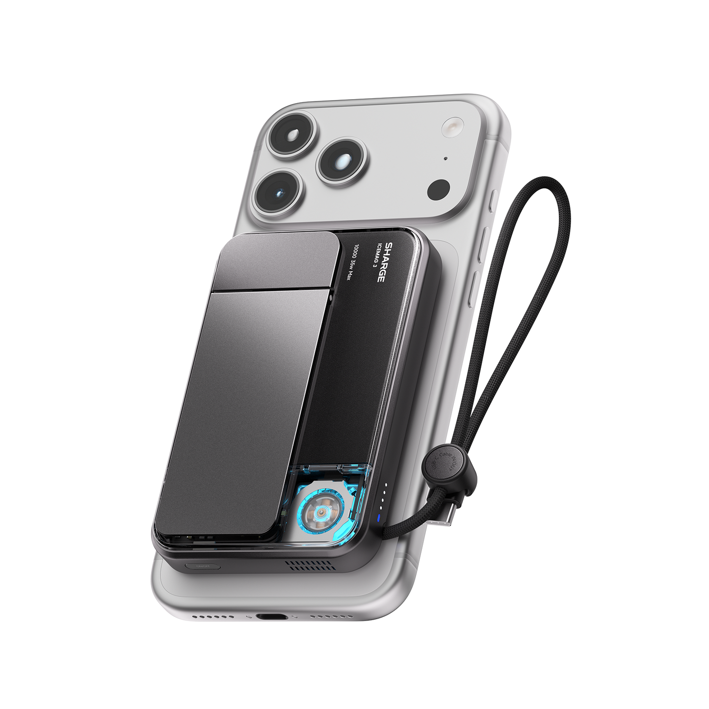 Sharge ICEMAG 3 MagSafe Power Bank (10000mAh, 25W Wireless, 35W USB‑C PD)
