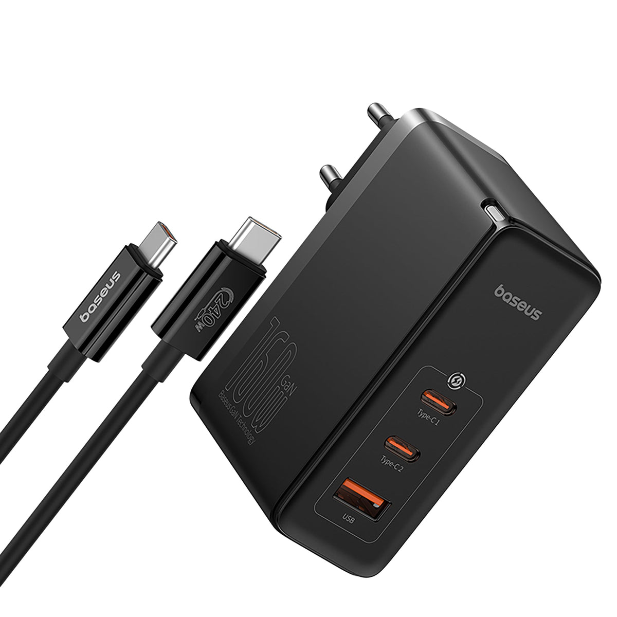 Baseus GaN5 Pro Digital Fast Charger 2C+U 160W EU cluster black