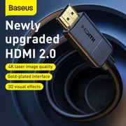 Baseus High Definition Series HDMI To HDMI Adapter Cable 10m Black