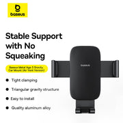 Baseus Metal Age 3 Gravity Car Mount (Air Vent Version)