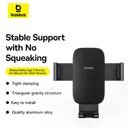 Baseus Metal Age 3 Gravity Car Mount (Air Vent Version)