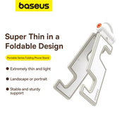 Baseus Portable Series Folding Phone Stand Moon White