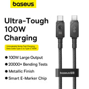 Baseus Unbreakable Series Fast Charging Data Cable Type C to Type C 100W