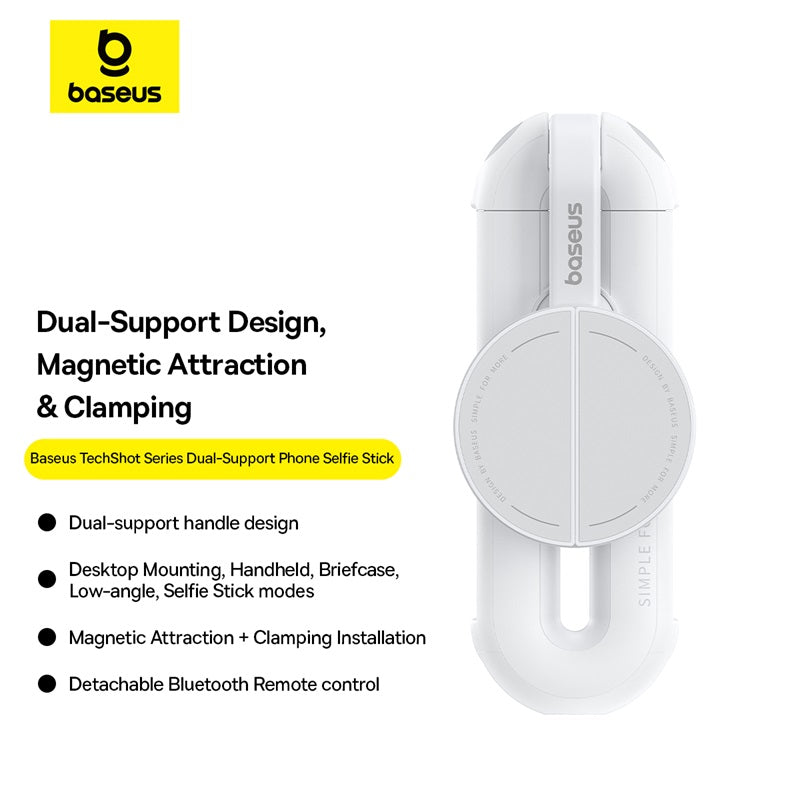 Baseus TechShot Series Dual-Support Phone Selfie Stick removable Bluetooth remote