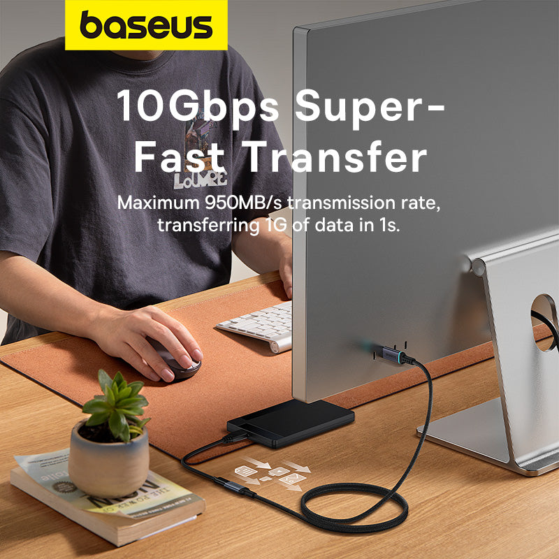 Baseus High Definition Series 10Gbps Extension Cable 1m Cluster Black