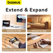 Baseus High Definition Series 10Gbps Extension Cable 1m Cluster Black
