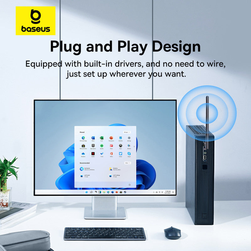 Baseus FastJoy Series WiFi Adapter 650Mbps External Antenna - Cluster Black
