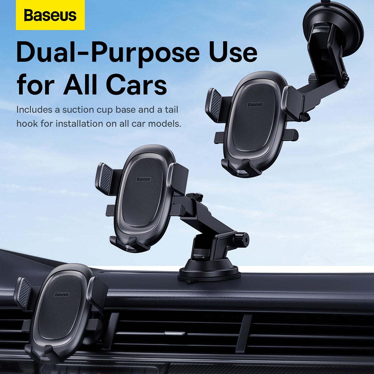 Baseus UltraControl Pro Series Clamp-Type Car Holder Set