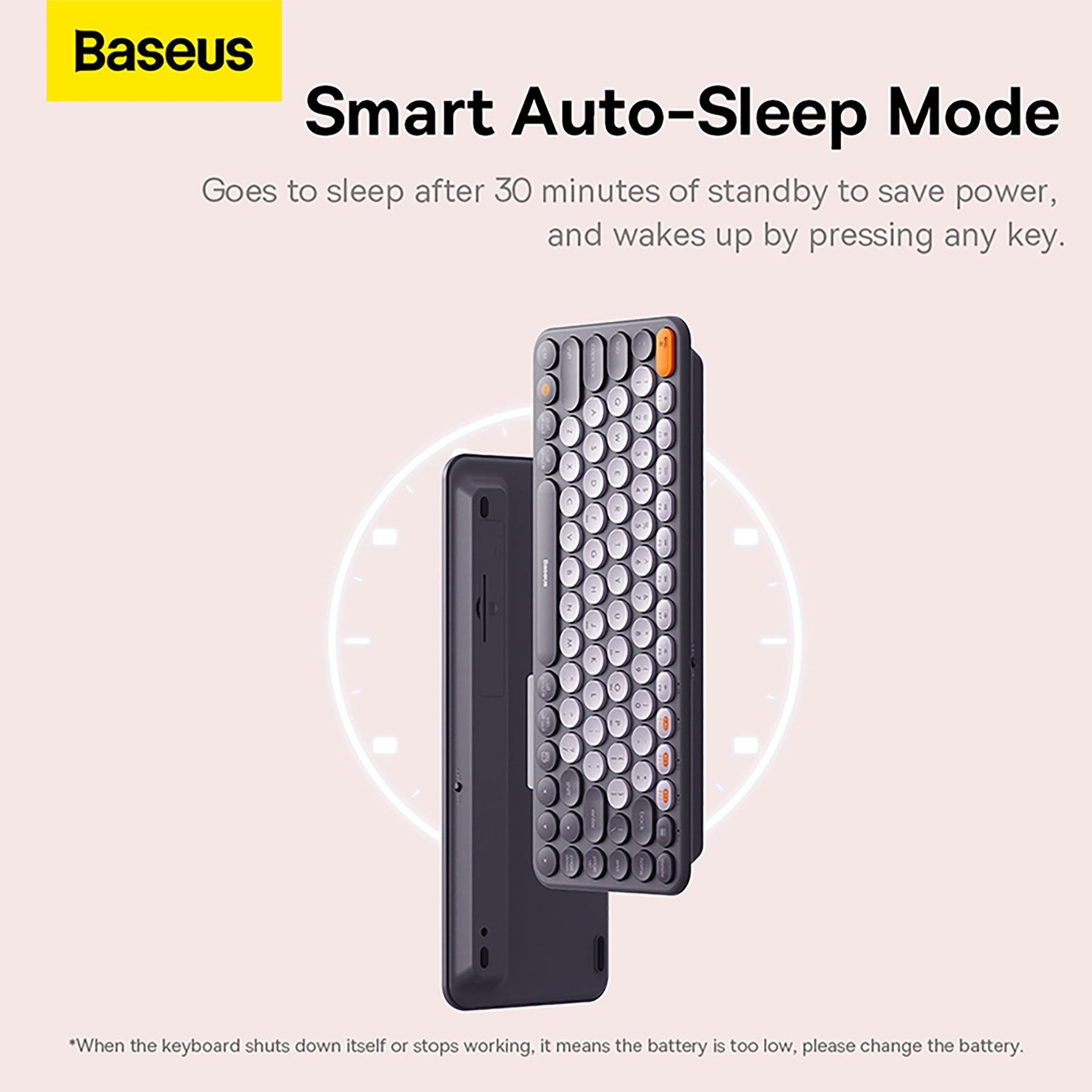 Baseus K01A Wireless Tri-Mode Keyboard - Frosted Gray