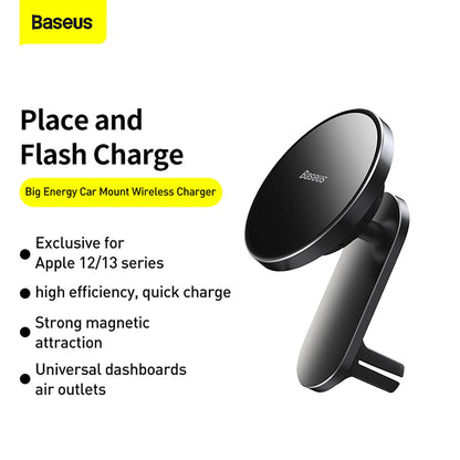 Baseus Big Energy Car Mount Wireless Charger