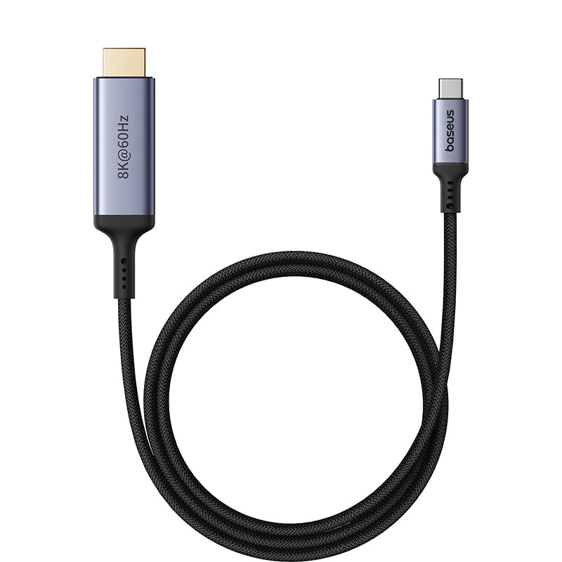 Baseus High Definition Series Type C to HDMI 8K Adapter 1.5m Cluster Black
on white background