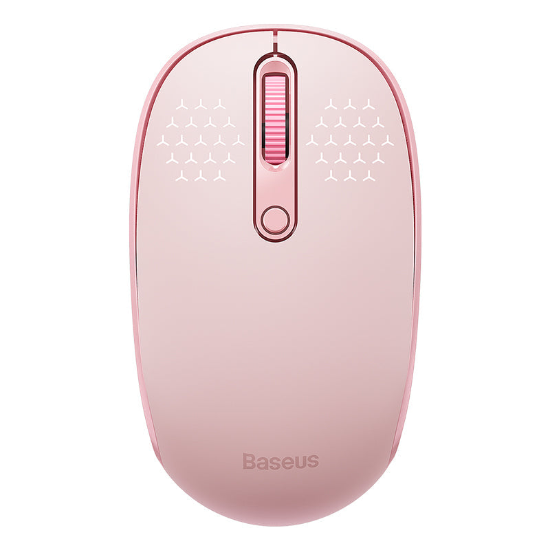 Baseus F01B Tri-Mode Wireless Mouse Baby Pink on white background