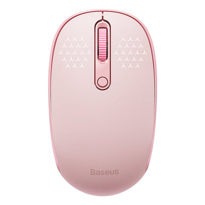Baseus F01B Tri-Mode Wireless Mouse Baby Pink on white background