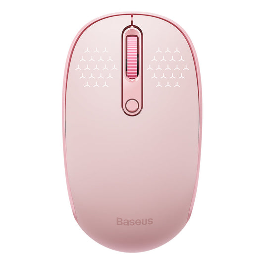 Baseus F01B Tri-Mode Wireless Mouse Baby Pink on white background