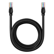 Baseus High Speed CAT5 Gigabit Ethernet Cable (Round Cable) black on white background