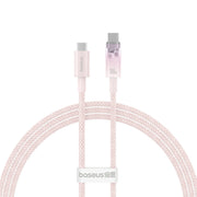 Baseus Explorer Series Fast Charging Cable with Smart Temperature Control Type C to Type C 100W 1m baby pink