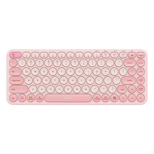 Baseus K01A Wireless Tri-Mode Keyboard Baby Pink on white background