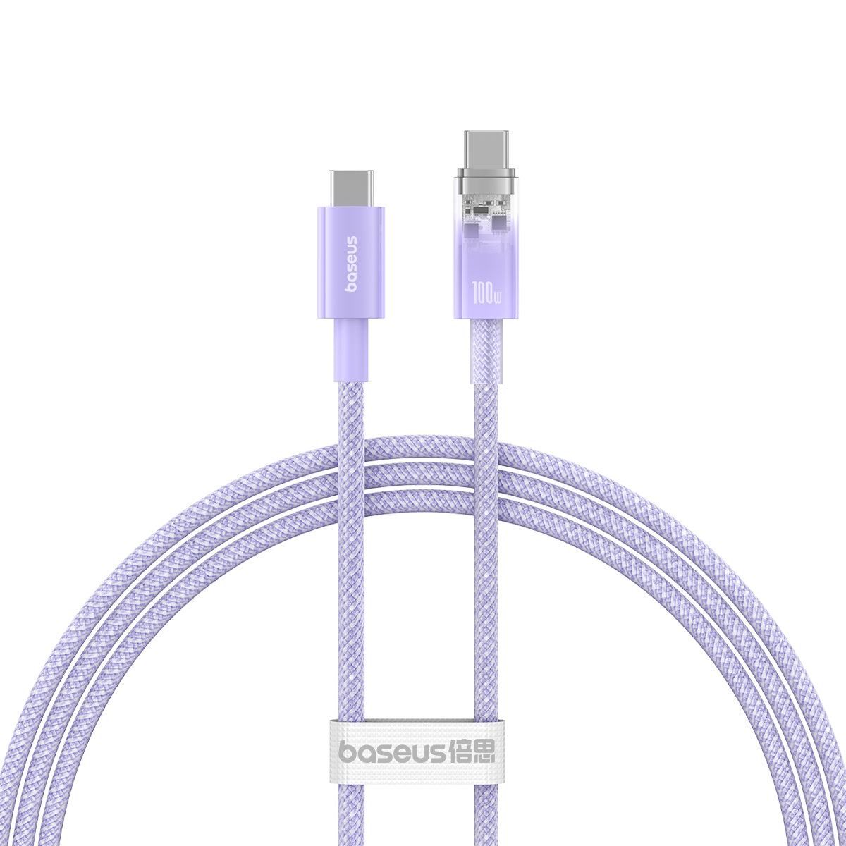 Baseus Explorer Series Fast Charging Cable with Smart Temperature Control Type C to Type C 100W 1m nebula purple