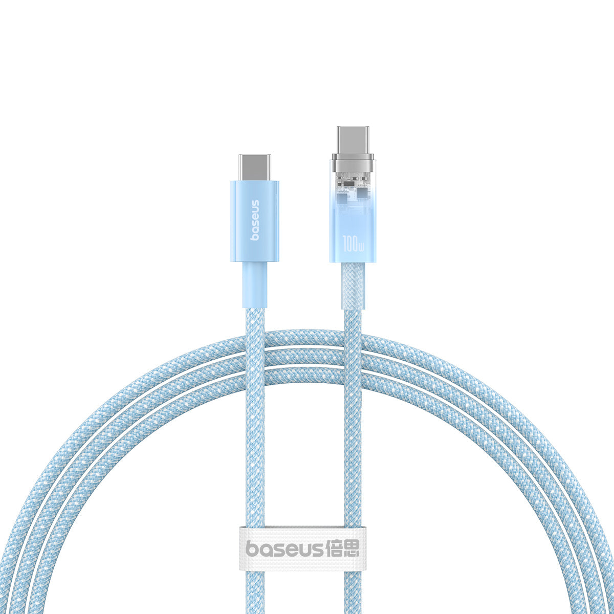 Baseus Explorer Series Fast Charging Cable with Smart Temperature Control Type C to Type C 100W 1m galaxy blue