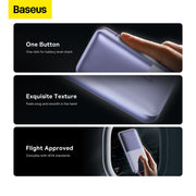 Baseus Bipow Pro Digital Display Fast Charge Power Bank 10000mAh 20W Baseus power bank with text highlighting features on a black background