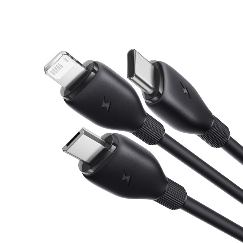 Ultra-Fast 1-for-3 Cable USB to M+L+C 3.5A 6