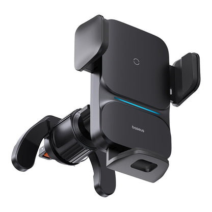 Black car phone holder with Bose logo on a white background