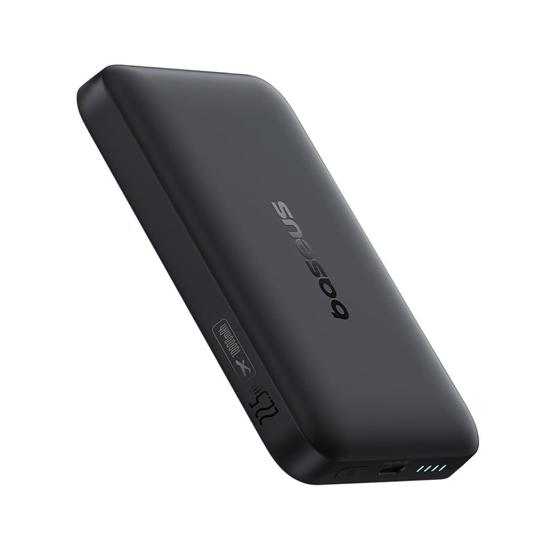 Baseus EnerFill FM11 Magnetic Power Bank 10000mAh 22.5W magsafe back angle view on white background