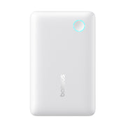 Baseus EnerFill FP11 Power Bank 10000mAh 15W Moon White front view on white background