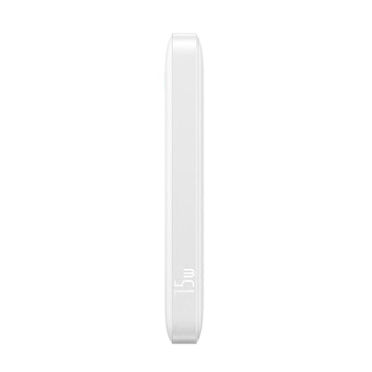 Baseus EnerFill FP11 Power Bank 10000mAh 15W Moon White side view on white background