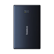 Black power bank with Baseus branding on a white background