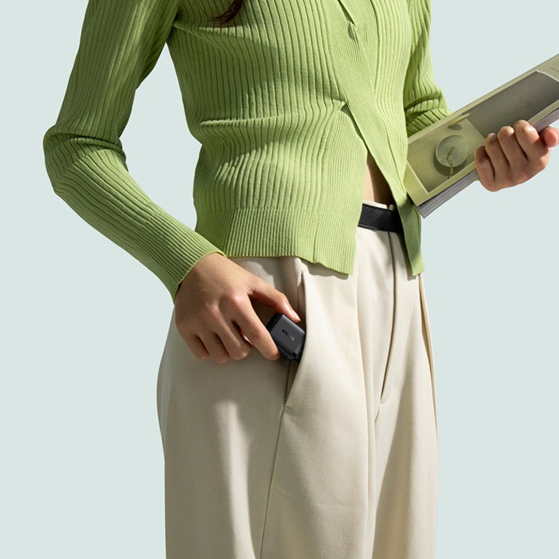 Baseus GaN5 Fast Charger (mini) 1C 25W - Cluster Black (Dynamic 3 Cable Type-C to Type-C 100W 1m）Pocket Sized