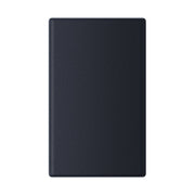 Black leather notebook on a white background