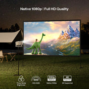 Aurzen Boom Mini Smart Projector (1080p Full HD, 500 ANSI Lumens, Google TV)