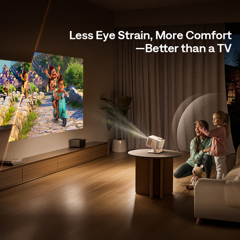 Aurzen Boom Mini Smart Projector (1080p Full HD, 500 ANSI Lumens, Google TV)