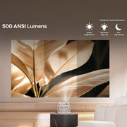 Aurzen Boom Mini Smart Projector (1080p Full HD, 500 ANSI Lumens, Google TV)