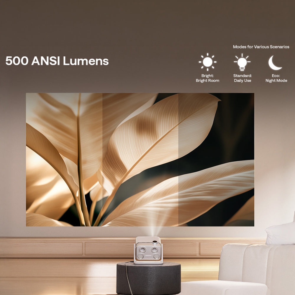 Aurzen Boom Mini Smart Projector (1080p Full HD, 500 ANSI Lumens, Google TV)